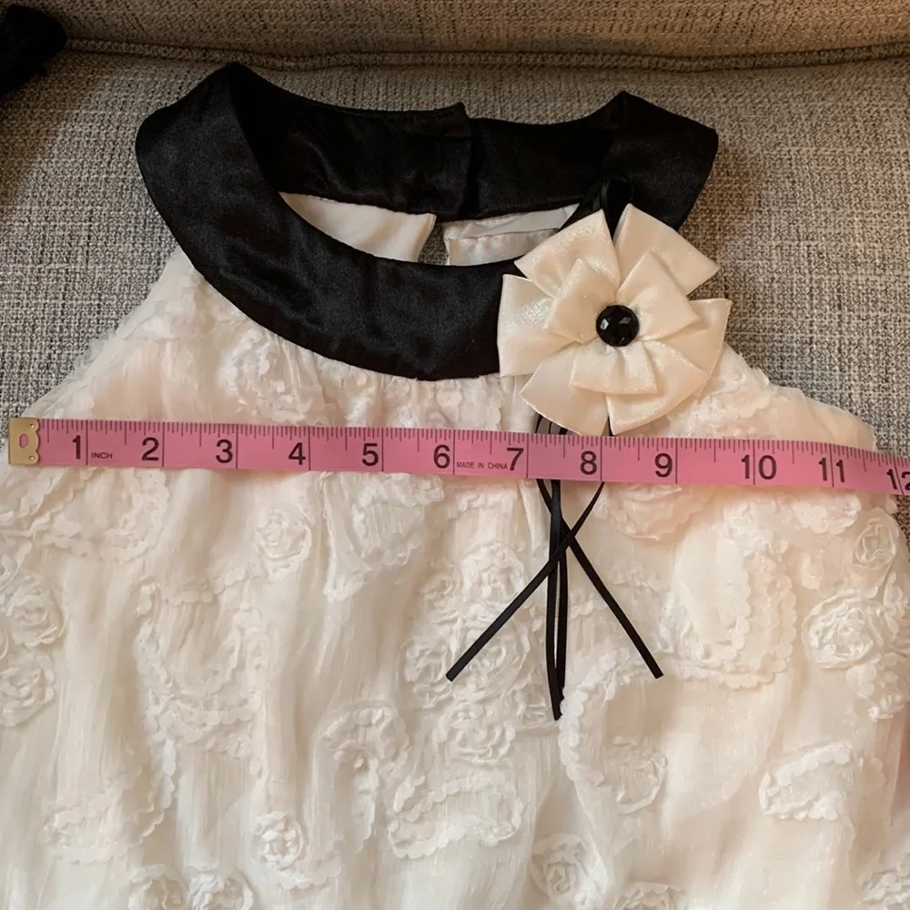 Rare Editions Toddler Top and Leggings, white and black, size 3T